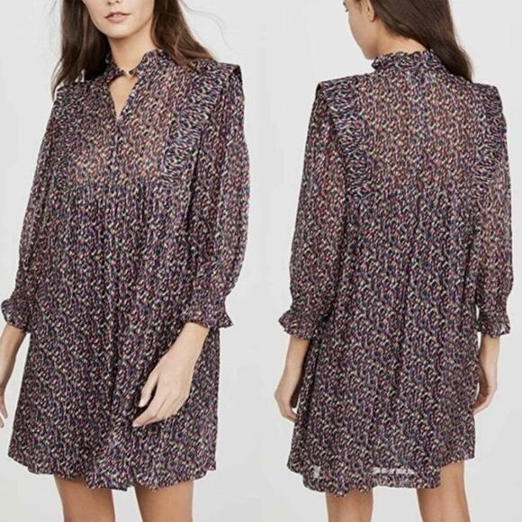 BA&SH Deep Organza Lightweight Mini Dress - Picture 1 of 9